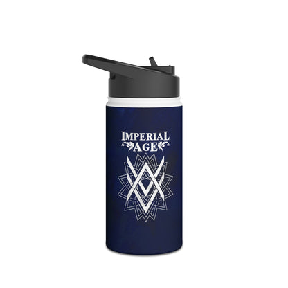 SUMMER COLLECTION - Steel Water Bottle navy (White Print)