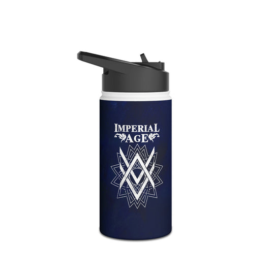 SUMMER COLLECTION - Steel Water Bottle navy (White Print)