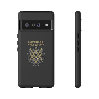SUMMER COLLECTION - Tough Google Pixel Case Black (Gold-White Print)