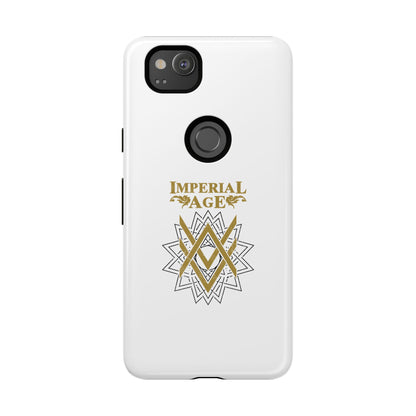 SUMMER COLLECTION - Tough Google Pixel Case White (Gold-White Print)