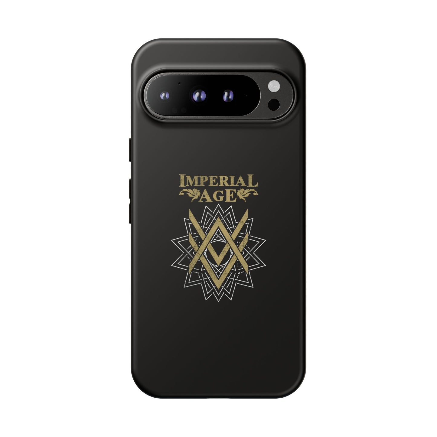 SUMMER COLLECTION - Tough Google Pixel Case Black (Gold-White Print)