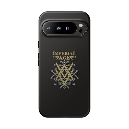 SUMMER COLLECTION - Tough Google Pixel Case Black (Gold-White Print)