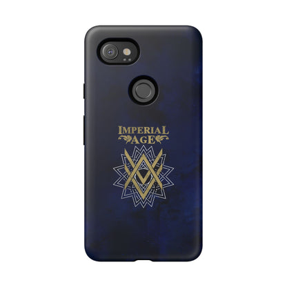 SUMMER COLLECTION - Tough Google Pixel Case Navy (Gold-White Print)