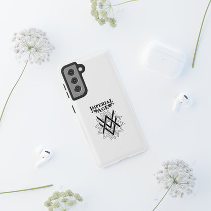 SUMMER COLLECTION - Tough Samsung Galaxy Case White (Black Print)