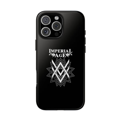 SUMMER COLLECTION - Tough iPhone Case Black (White Print)