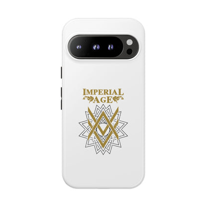 SUMMER COLLECTION - Tough Google Pixel Case White (Gold-White Print)