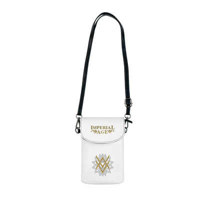 SUMMER COLLECTION - Strap Wallet White (Gold-Black Print)