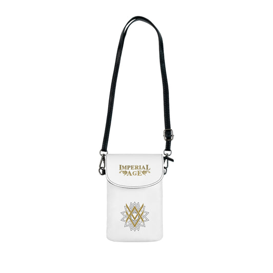 SUMMER COLLECTION - Strap Wallet White (Gold-Black Print)