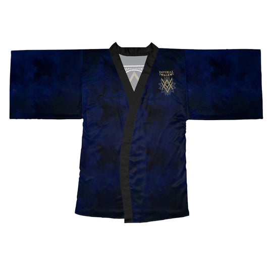 SUMMER COLLECTION - Women's Robe Navy (Gold-White Print)