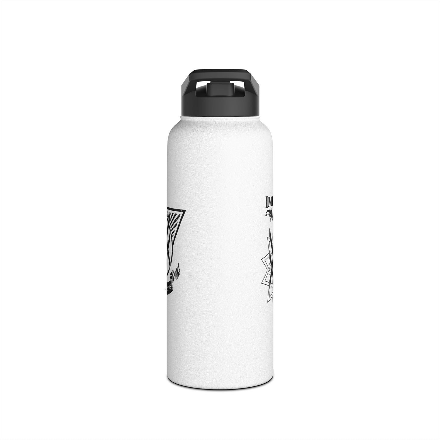 SUMMER COLLECTION - Steel Water Bottle White (BlackPrint)