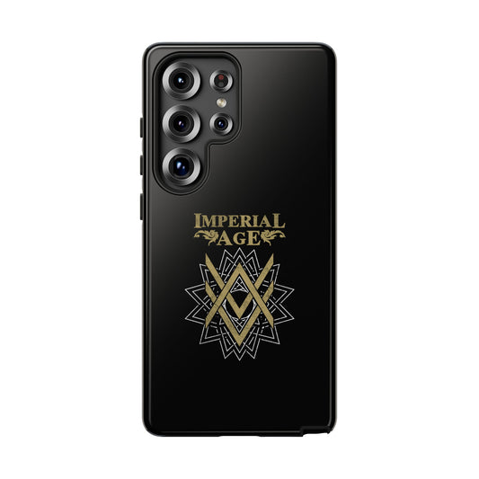 SUMMER COLLECTION - Tough Samsung Galaxy Case Black (Gold-White Print)