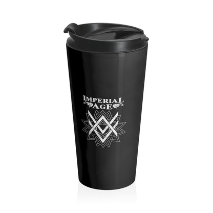 SUMMER COLLECTION - Stainless Steel Travel Mug White (Black Print)