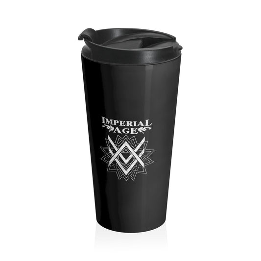 SUMMER COLLECTION - Stainless Steel Travel Mug White (Black Print)