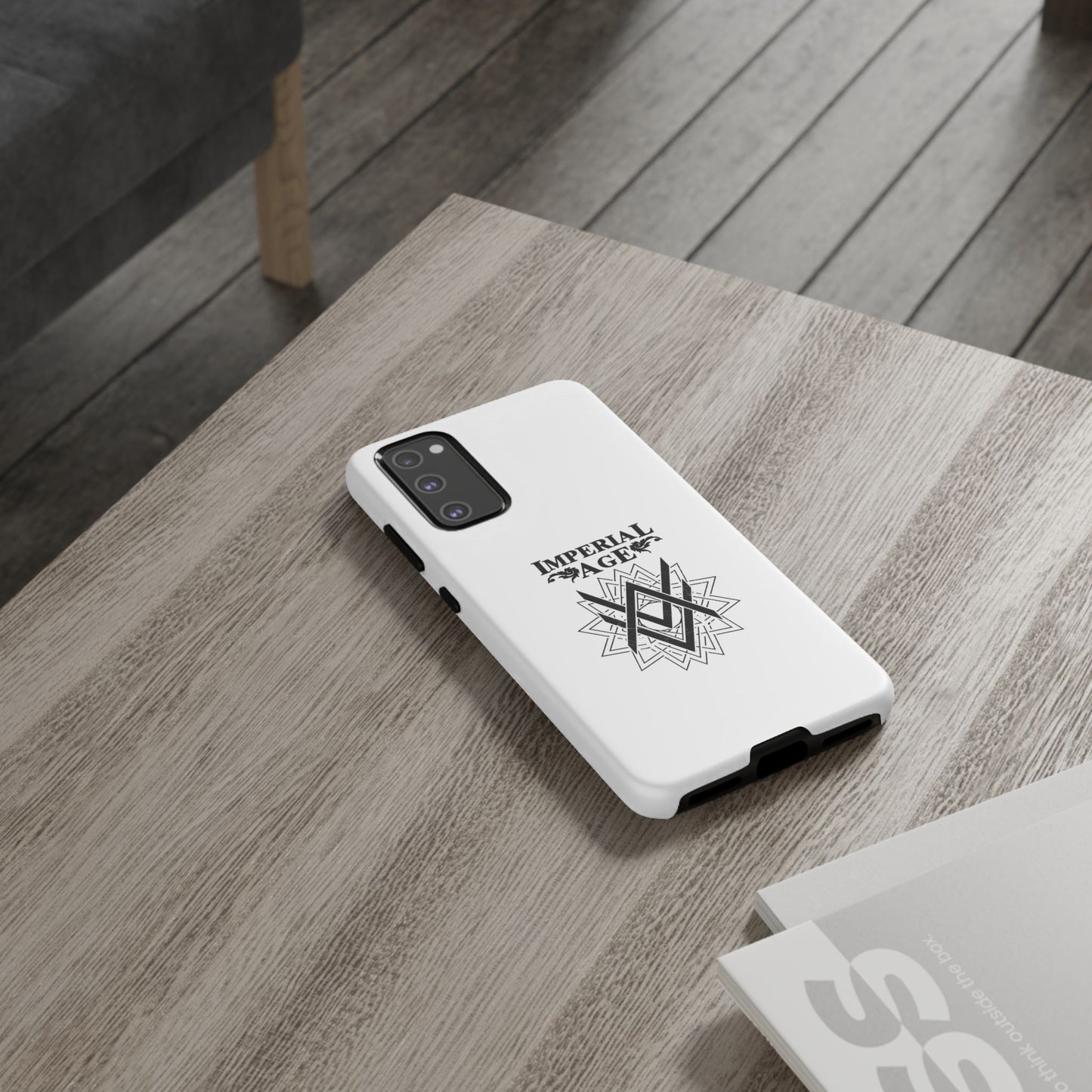 SUMMER COLLECTION - Tough Samsung Galaxy Case White (Black Print)