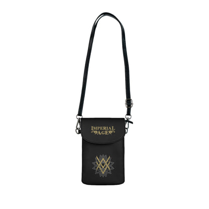 SUMMER COLLECTION - Strap Wallet Black (Gold-White Print)