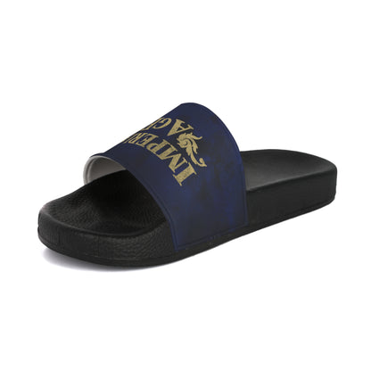 SUMMER COLLECTION - Slide Sandals Blue (Gold Print)