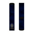 SUMMER COLLECTION - Navy Socks (Gold-White Print)