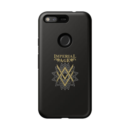 SUMMER COLLECTION - Tough Google Pixel Case Black (Gold-White Print)