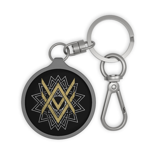 SUMMER COLLECTION - Keyring Tag Black (Gold-White Print)