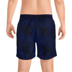 SUMMER COLLECTION - Men's Swim Shorts Blue (Gold-White Print)