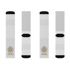 SUMMER COLLECTION - White Socks (Gold-Black Print)