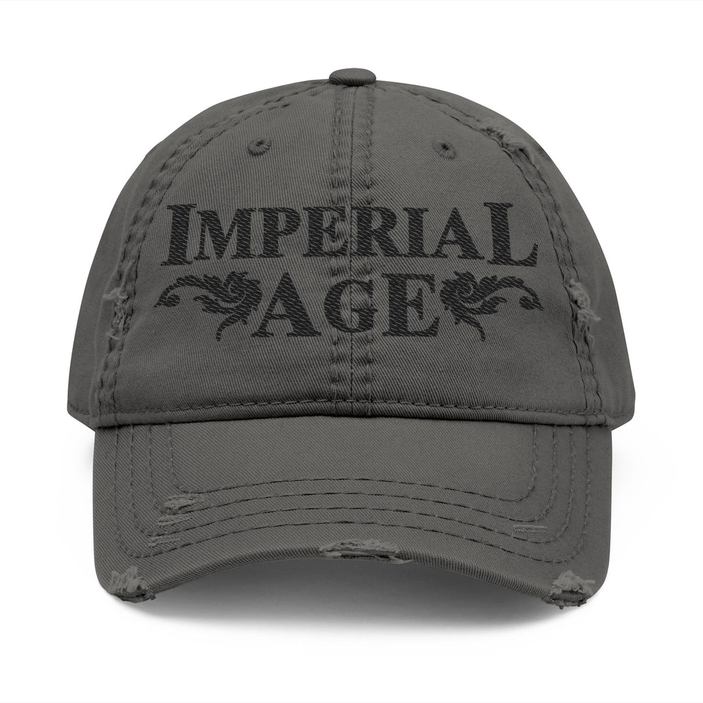 SUMMER COLLECTION - Distressed Cap Grey (Black Embroidery)