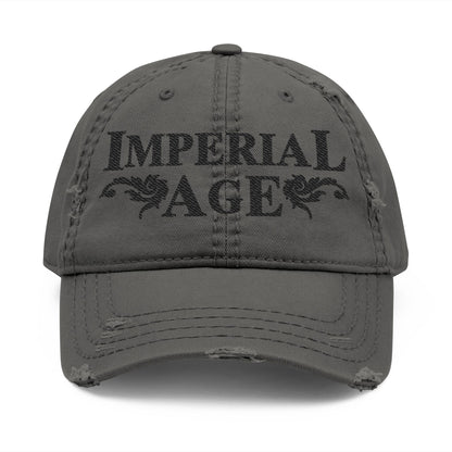 SUMMER COLLECTION - Distressed Cap Grey (Black Embroidery)