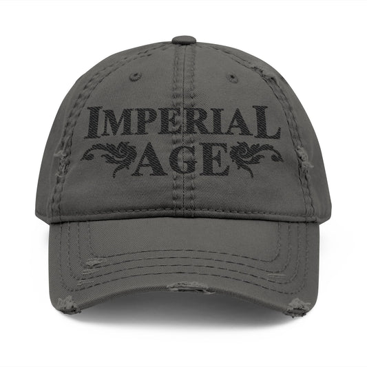SUMMER COLLECTION - Distressed Cap Grey (Black Embroidery)