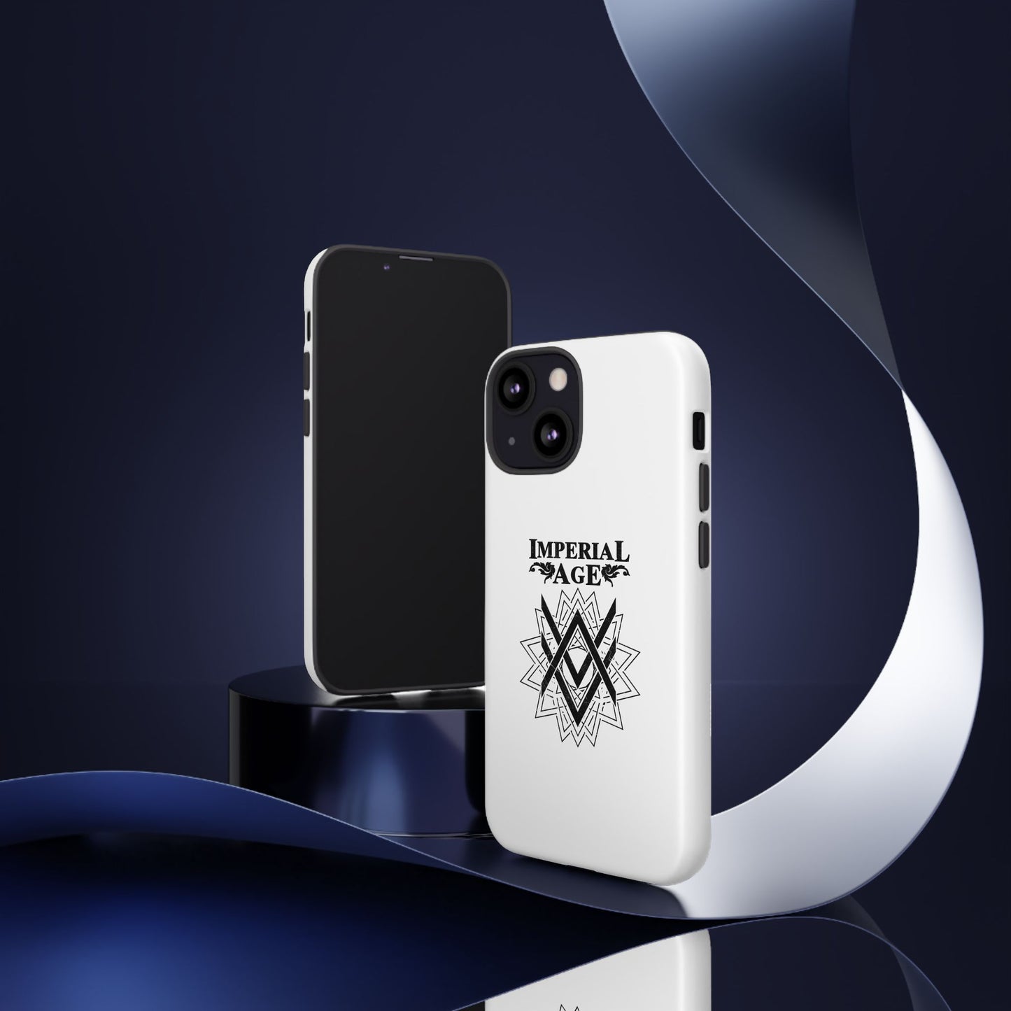 SUMMER COLLECTION - Tough iPhone Case White (Black Print)