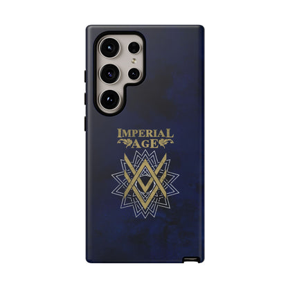 SUMMER COLLECTION - Tough Samsung Galaxy Case Navy (Gold-White Print)