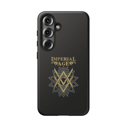SUMMER COLLECTION - Tough Samsung Galaxy Case Black (Gold-White Print)