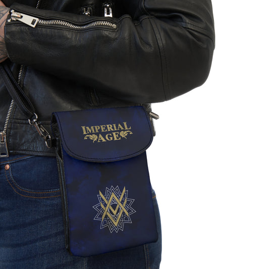 SUMMER COLLECTION - Strap Wallet Navy (Gold-White Print)