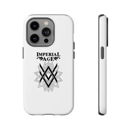 SUMMER COLLECTION - Tough iPhone Case White (Black Print)