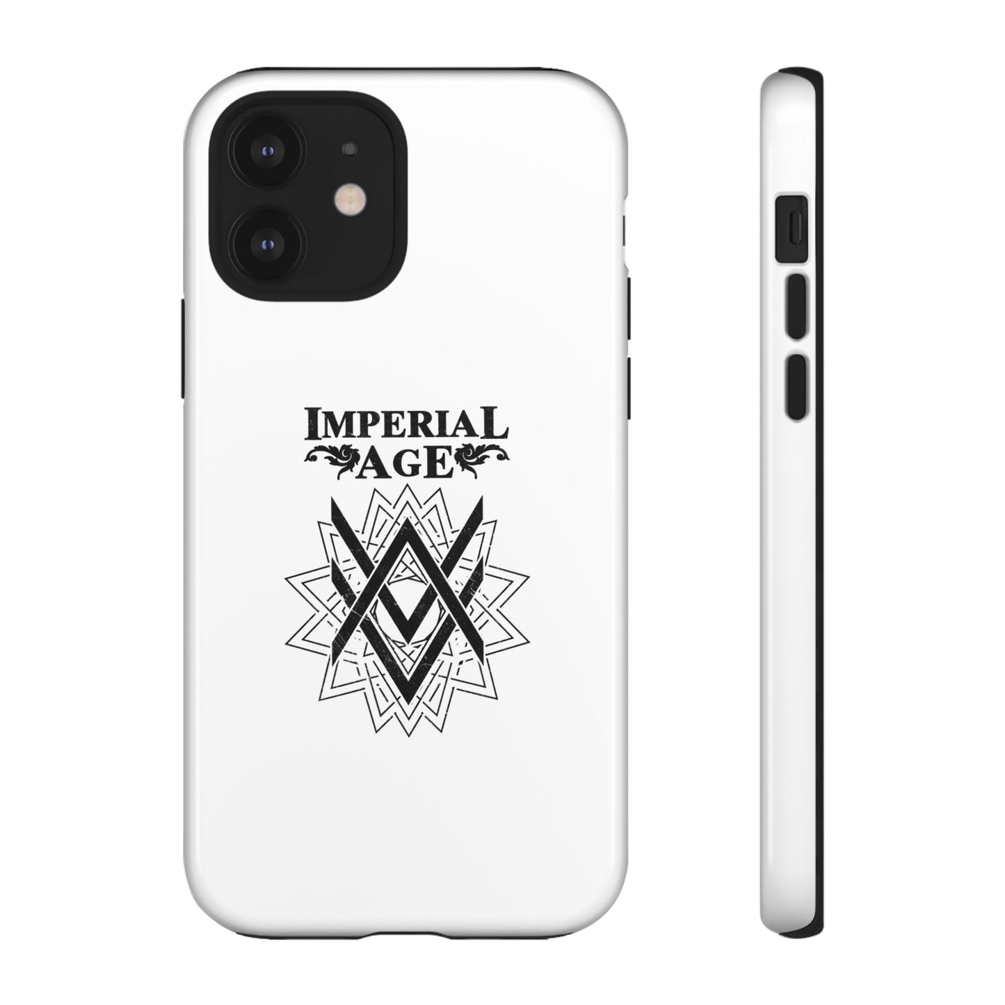 SUMMER COLLECTION - Tough iPhone Case White (Black Print)