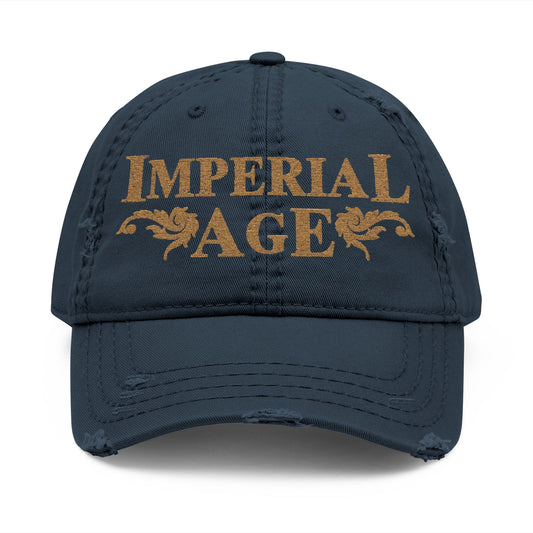 SUMMER COLLECTION - Distressed Cap (Gold Embroidery)
