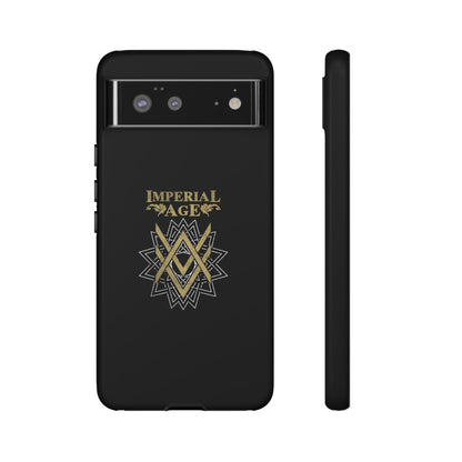 SUMMER COLLECTION - Tough Google Pixel Case Black (Gold-White Print)