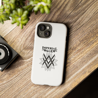 SUMMER COLLECTION - Tough iPhone Case White (Black Print)