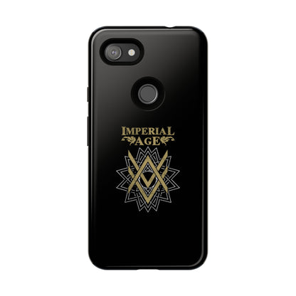 SUMMER COLLECTION - Tough Google Pixel Case Black (Gold-White Print)