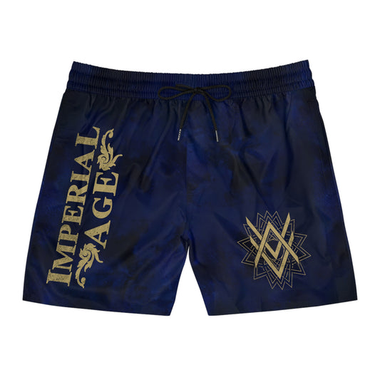 SUMMER COLLECTION - Men's Swim Shorts Blue (Gold Print)