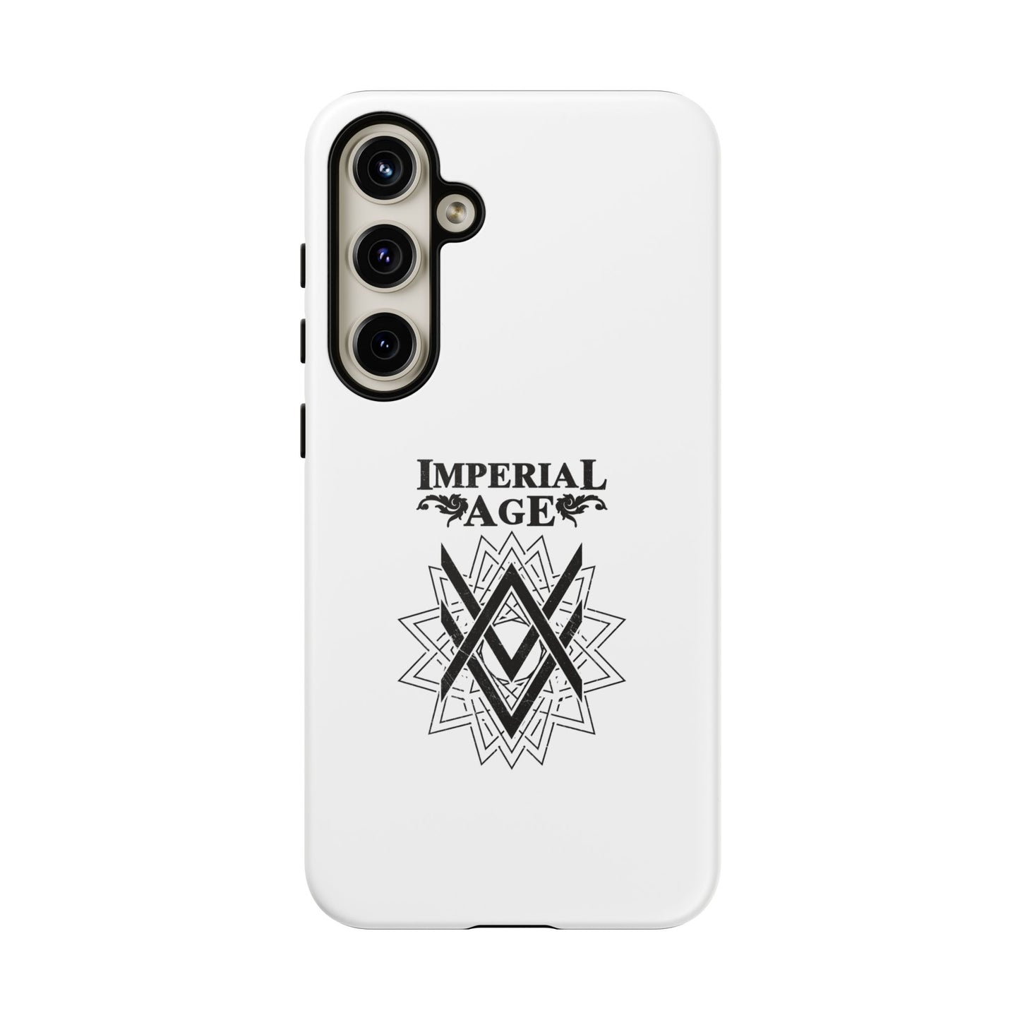 SUMMER COLLECTION - Tough Samsung Galaxy Case White (Black Print)