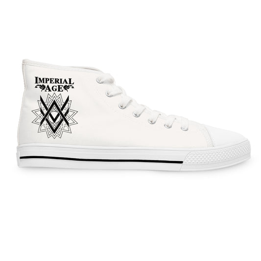 SUMMER COLLECTION - Women's Sneakers White (Black Print)