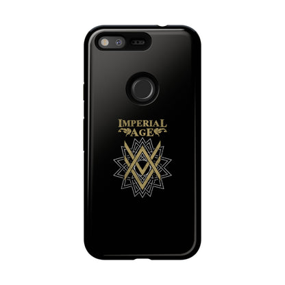 SUMMER COLLECTION - Tough Google Pixel Case Black (Gold-White Print)