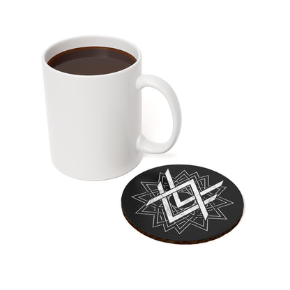 SUMMER COLLECTION - Cork Coaster Black (White Print)