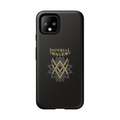SUMMER COLLECTION - Tough Google Pixel Case Black (Gold-White Print)