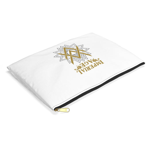 SUMMER COLLECTION - Accessory Pouch White (Gold-Black Print)