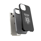 SUMMER COLLECTION - Tough iPhone Case Black (White Print)