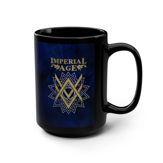 SUMMER COLLECTION - Black Mug 0.44 Navy (Gold-White Print)