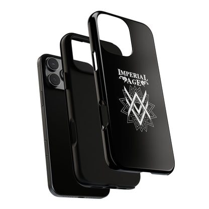 SUMMER COLLECTION - Tough iPhone Case Black (White Print)