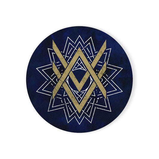 SUMMER COLLECTION - Cork Coaster Navy (Gold-White Print)
