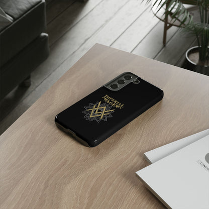SUMMER COLLECTION - Tough Samsung Galaxy Case Black (Gold-White Print)